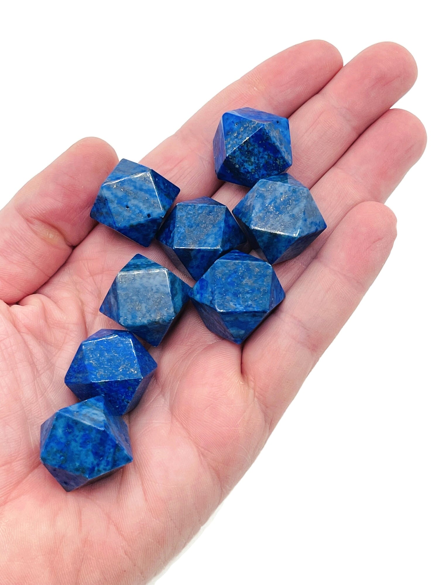 Polyèdre en cristal de lapis-lazuli - Sculpture de polyèdre en cristal - Polyèdre poli - 2 cm - PL1009