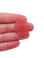 Cherry quartz flat gemstone slab with vibrant red color, measuring 30x25x7 mm, from GemstoneGO.