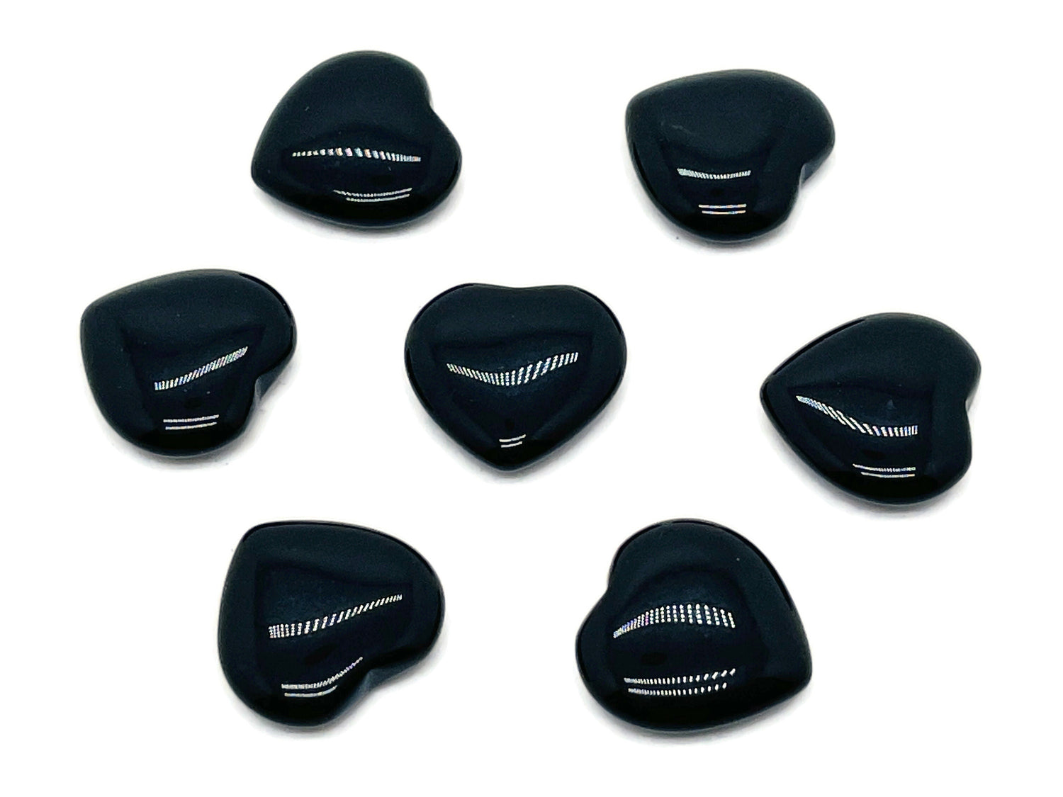 Gema de corazón de obsidiana - 20x20x6mm - HE1082