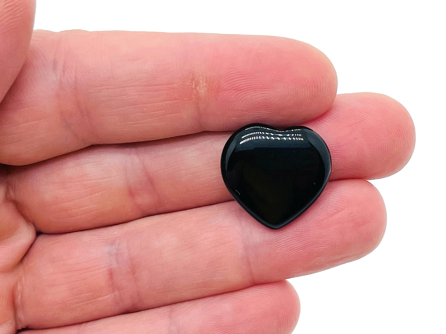Gema de corazón de obsidiana - 20x20x6mm - HE1082