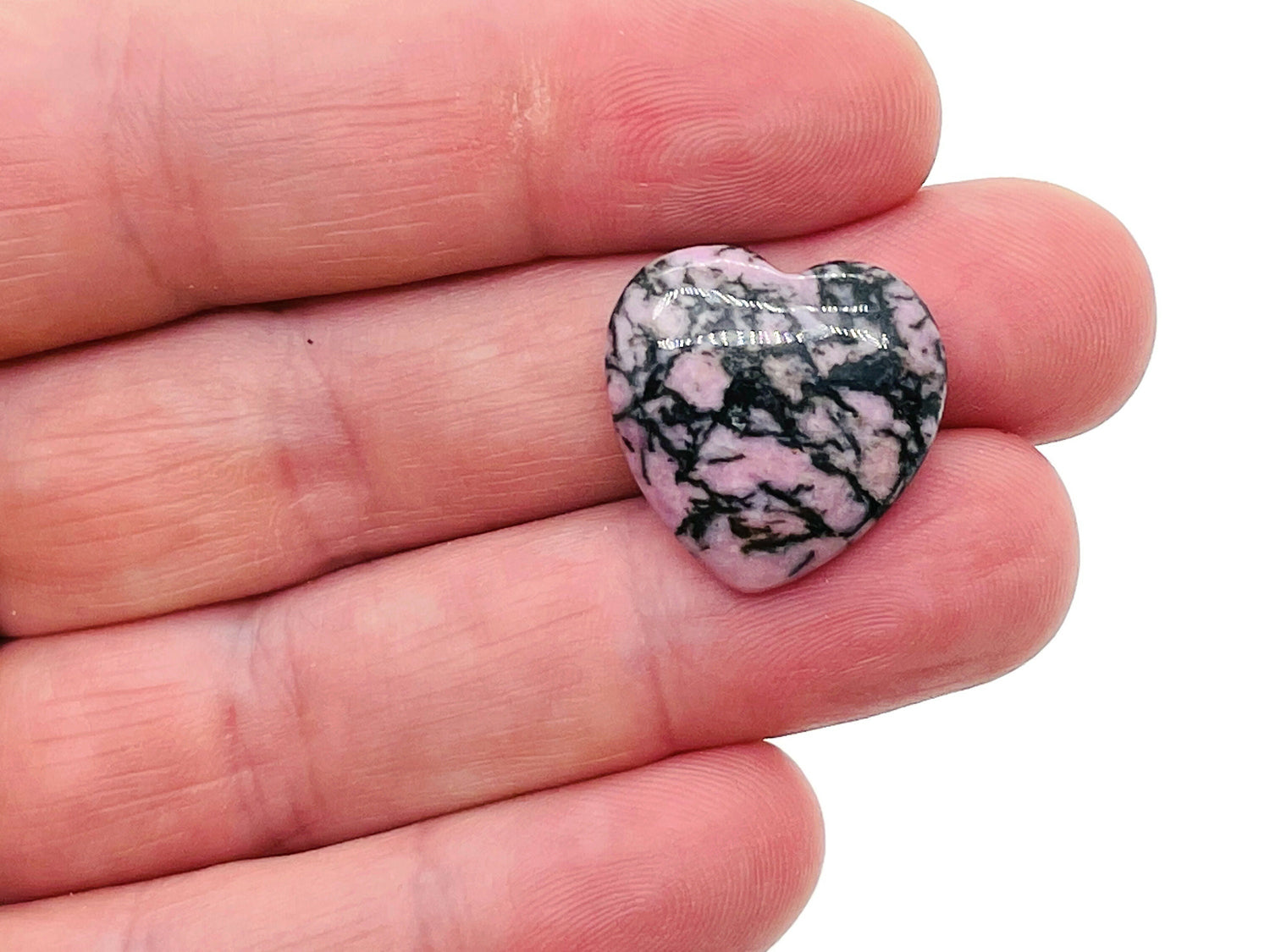 Rodonita Corazón Gema - 20x20x6mm - HE1083