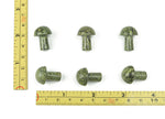 20mm Asterite Serpentine mushroom carved gemstone from GemstoneGO showing detailed green and brown stone carving.