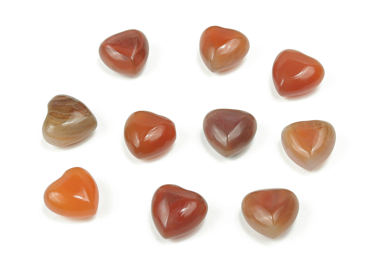 Carnelian Heart Gemstone - Puffy Heart Shaped - 15x15x9mm - HE1033