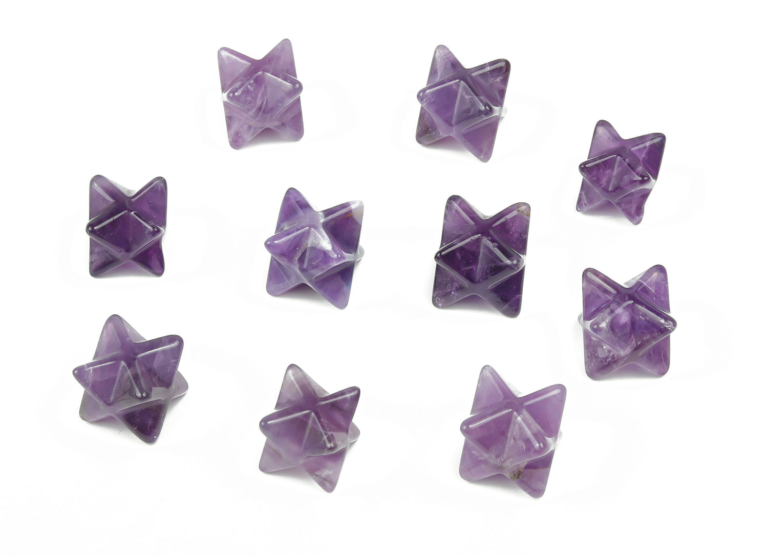 Amethyst Merkaba Star Crystal - Reiki Healing - 13mm - ME1015