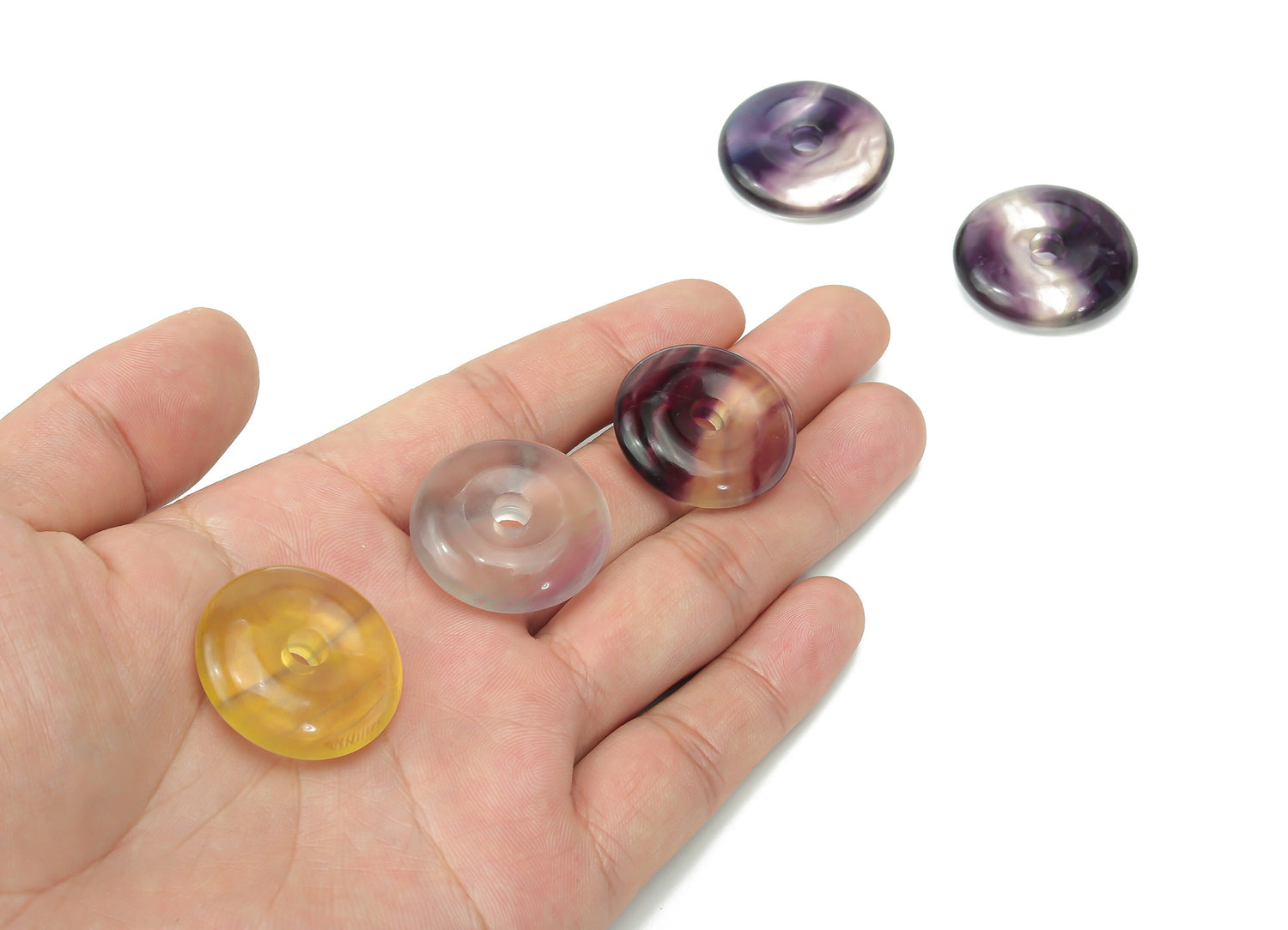 Dona de cristal de fluorita - Piedra Pi - 30mm - DO1002