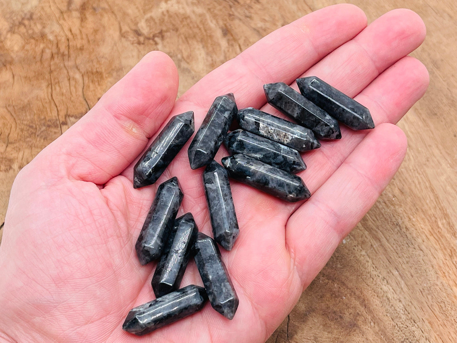 Larvikite Terminated Carved Point - 33mm - PO1026