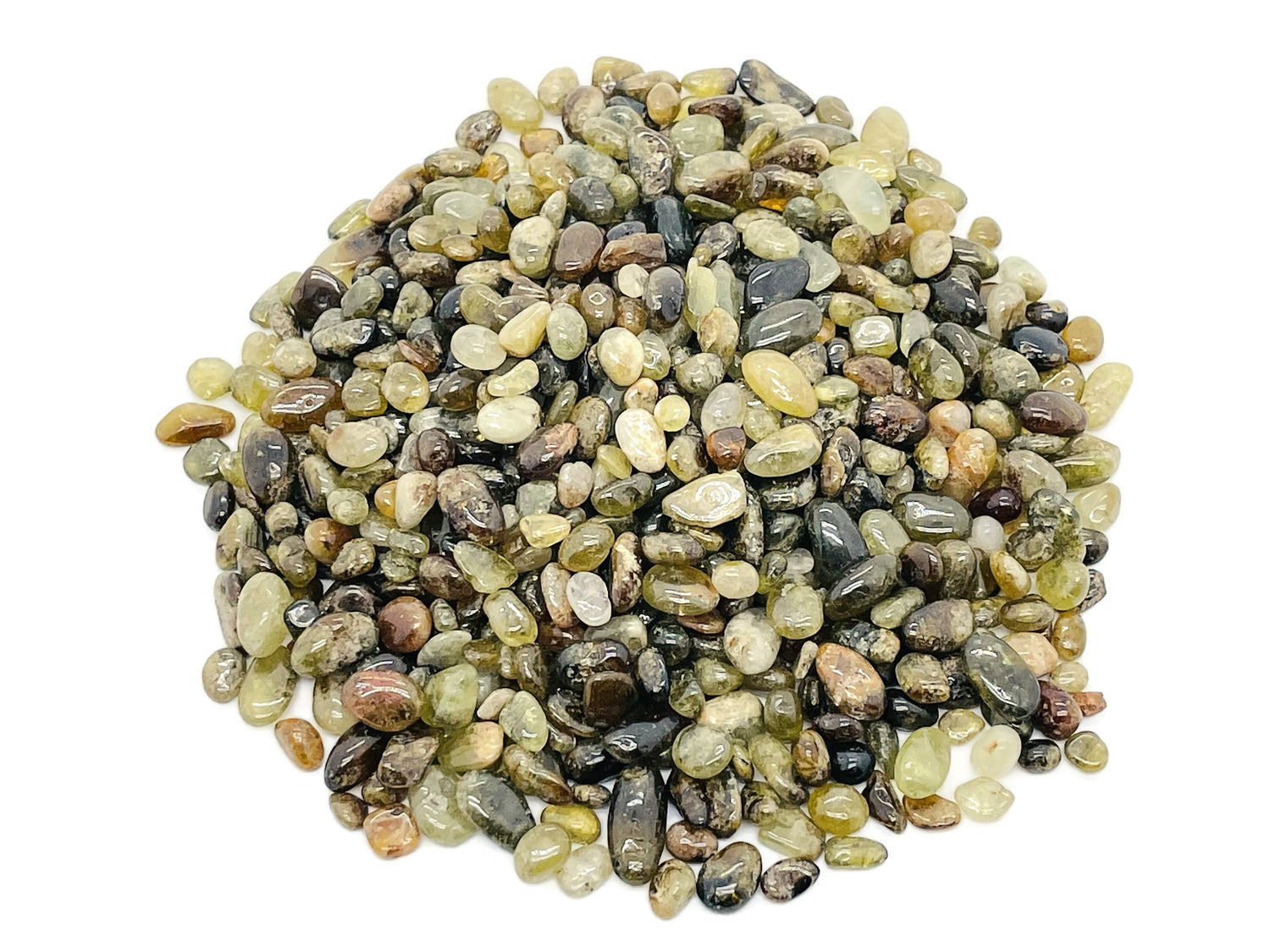 Tsavorite Garnet Crystal Chips - Semi Tumbled Stone - Bulk - 5-7mm  - CP1019