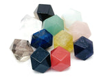 20mm Polyhedron carved gemstone from GemstoneGO, colorful crystal for healing and decorative display.