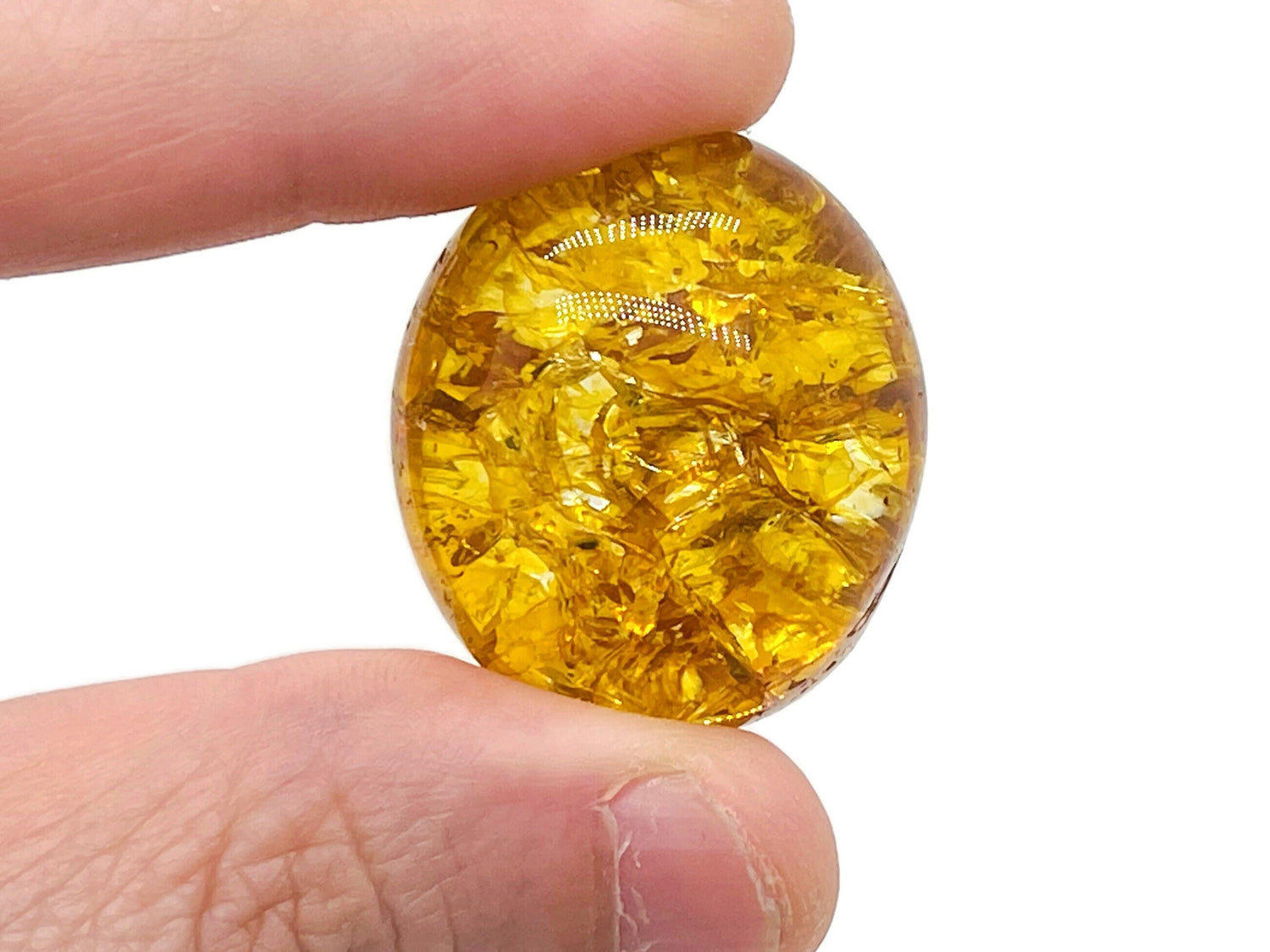 Pierre roulée de quartz citrine fissurée - TU1070