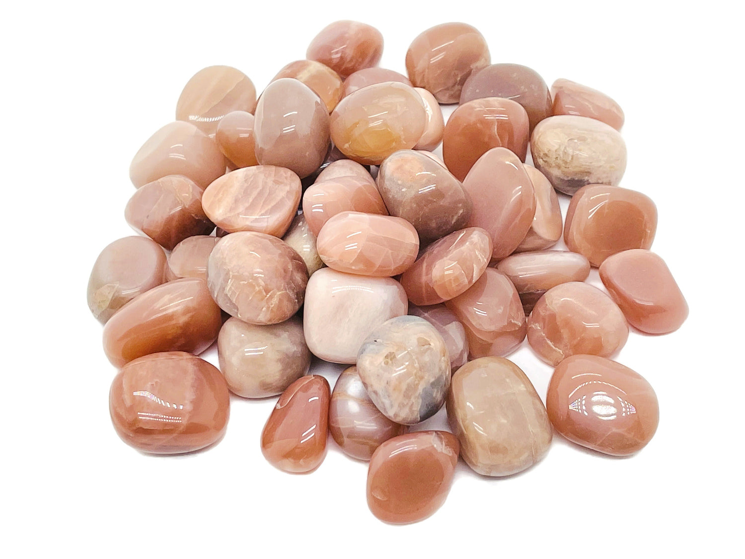 Peach Moonstone Tumbled Stone - Orange Moonstone - TU1169