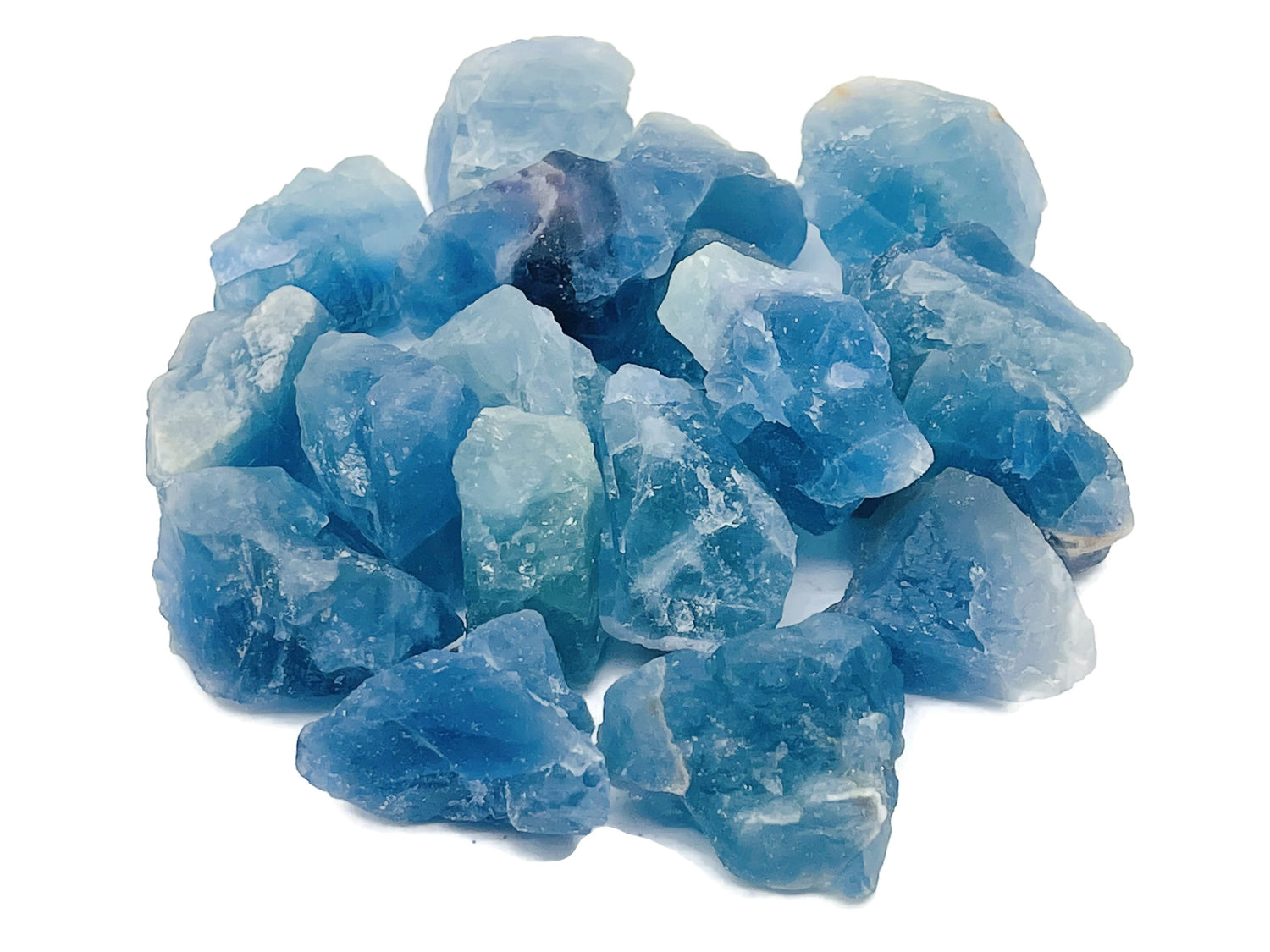 Pierre de fluorite bleue brute ?€? Pierre de cristal brute - Pierre précieuse - Cristal ?€? Pierre de guérison ?€? RA1112