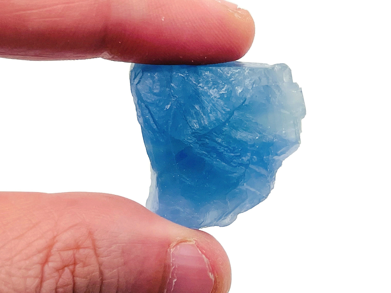 Pierre de fluorite bleue brute ?€? Pierre de cristal brute - Pierre précieuse - Cristal ?€? Pierre de guérison ?€? RA1112