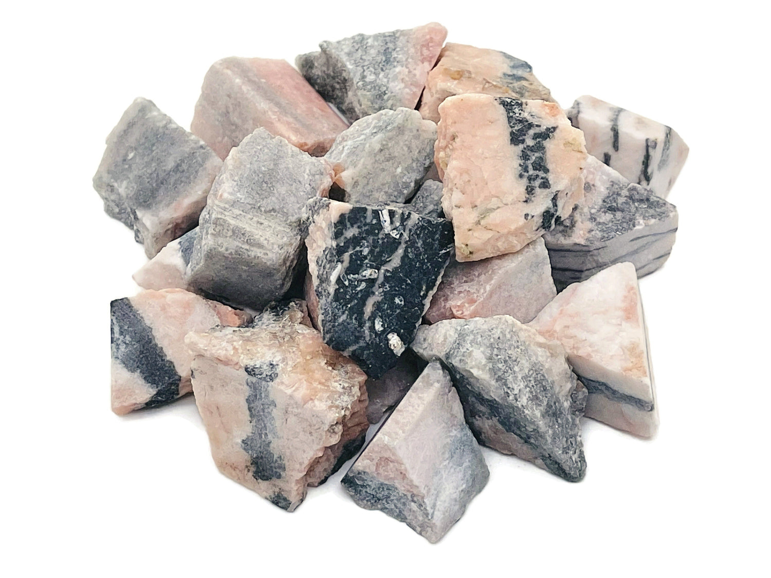 Pierre de calcite zébrée rose brute - Calcite zébrée rose brute - Cristaux de guérison - Pierre nourrissante - RA1114