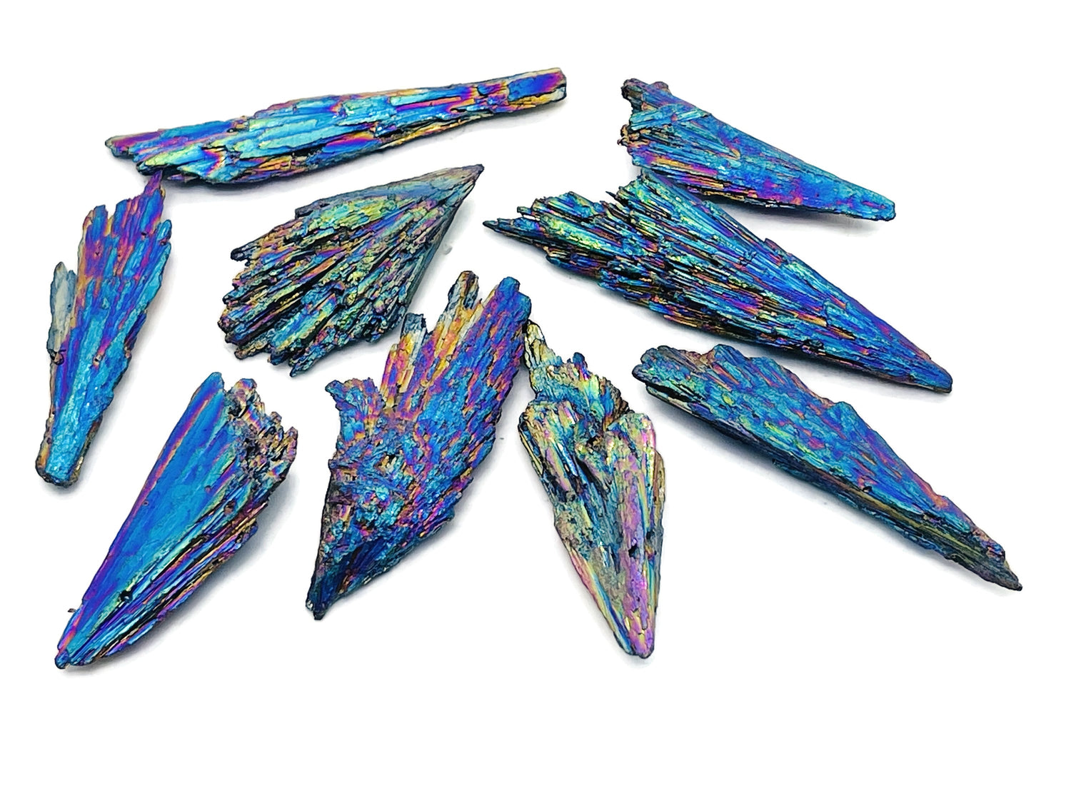 Éventail en kyanite arc-en-ciel - Cristal de kyanite titane ?€? Pierre précieuse ?€? Pierre de guérison - Cadeaux ?€? RA1385