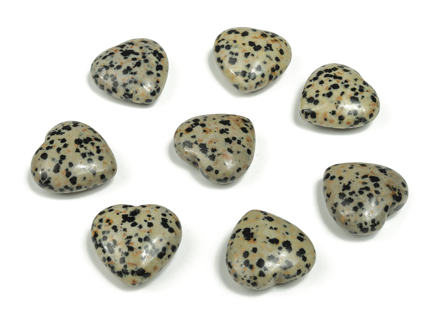Dalmatian Jasper Heart Gemstone - 25mm - HE1127