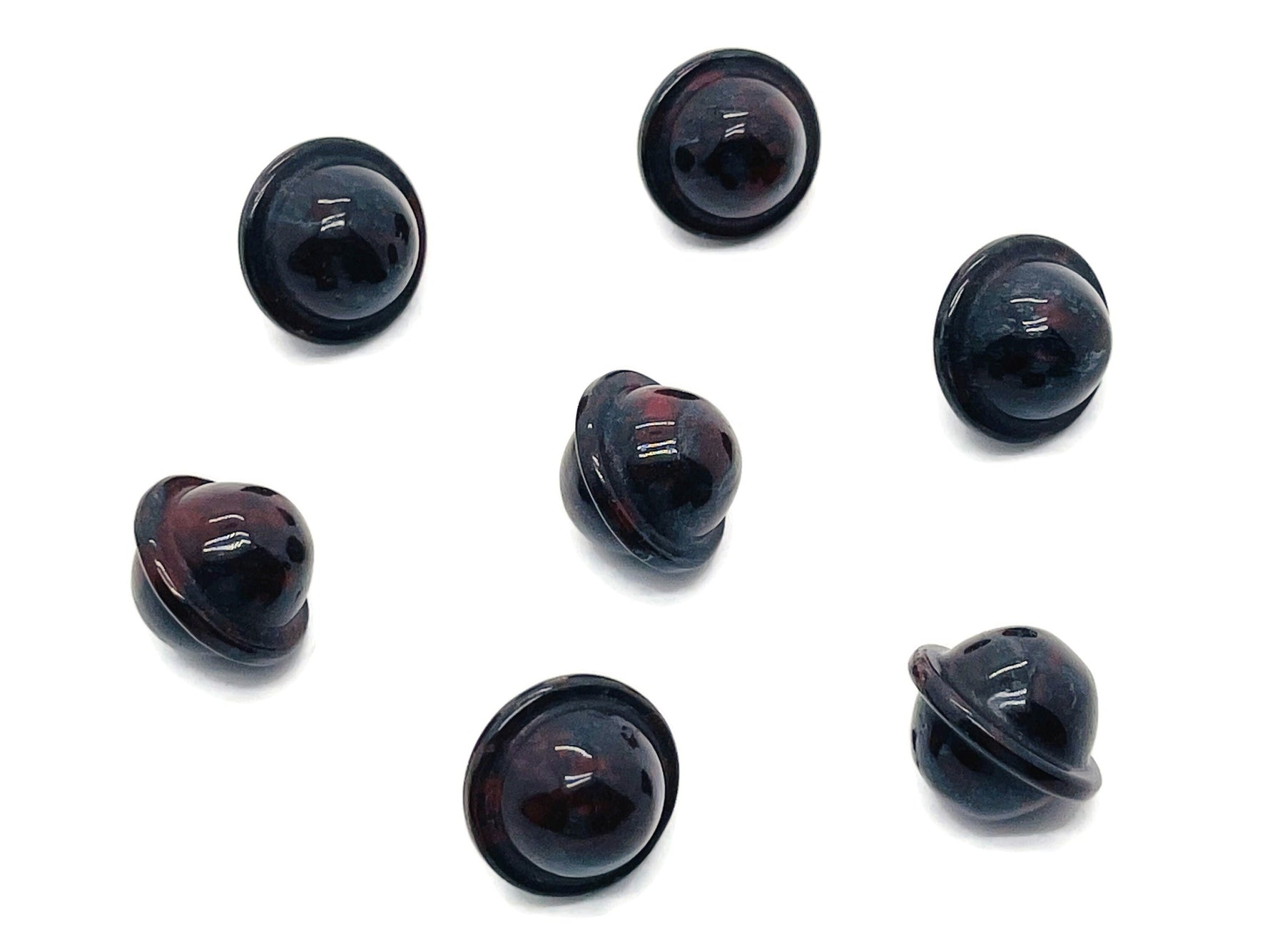 Mini 18mm Chicken Bloodstone Jasper Saturn crystal carved gemstone from GemstoneGO, featuring detailed planetary design.