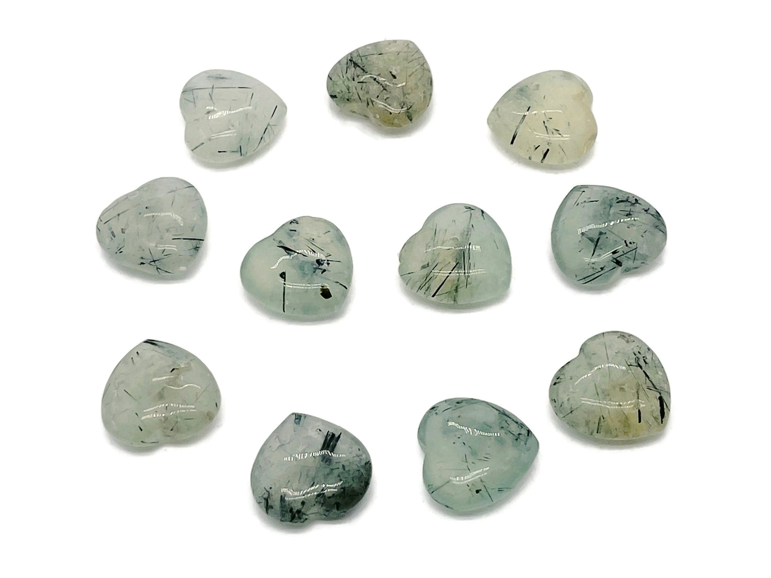 Prehnite Gemstone Heart - 20x20x8mm - HE1268