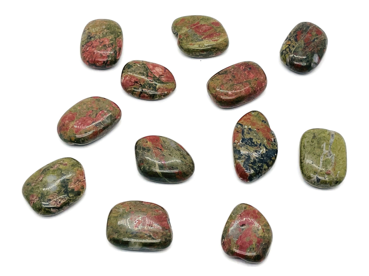 Unakite Flat Gemstone - Slab Crystal - FL1066