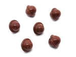 Goldstone Saturn crystal carved mini planet gemstone, 18mm, showcasing detailed planetary design and rich gold-brown hues.