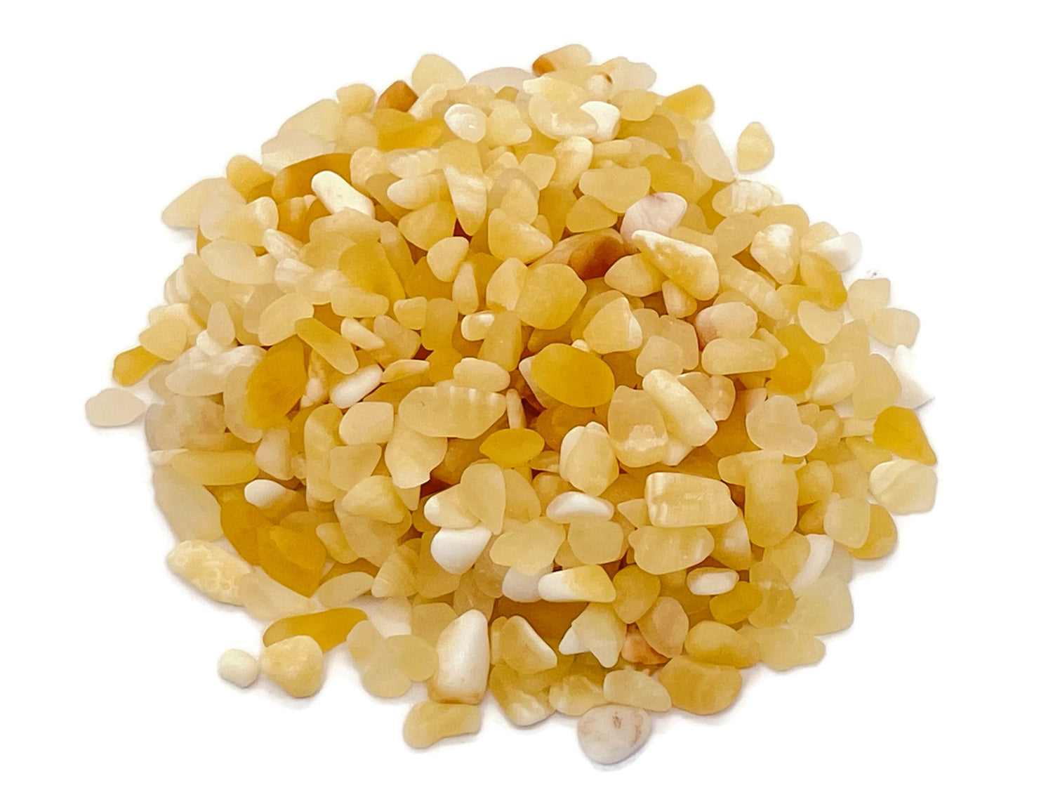 Chips de cristal de calcita amarilla - Piedra semipulida - A granel - 5-7mm - CP1197