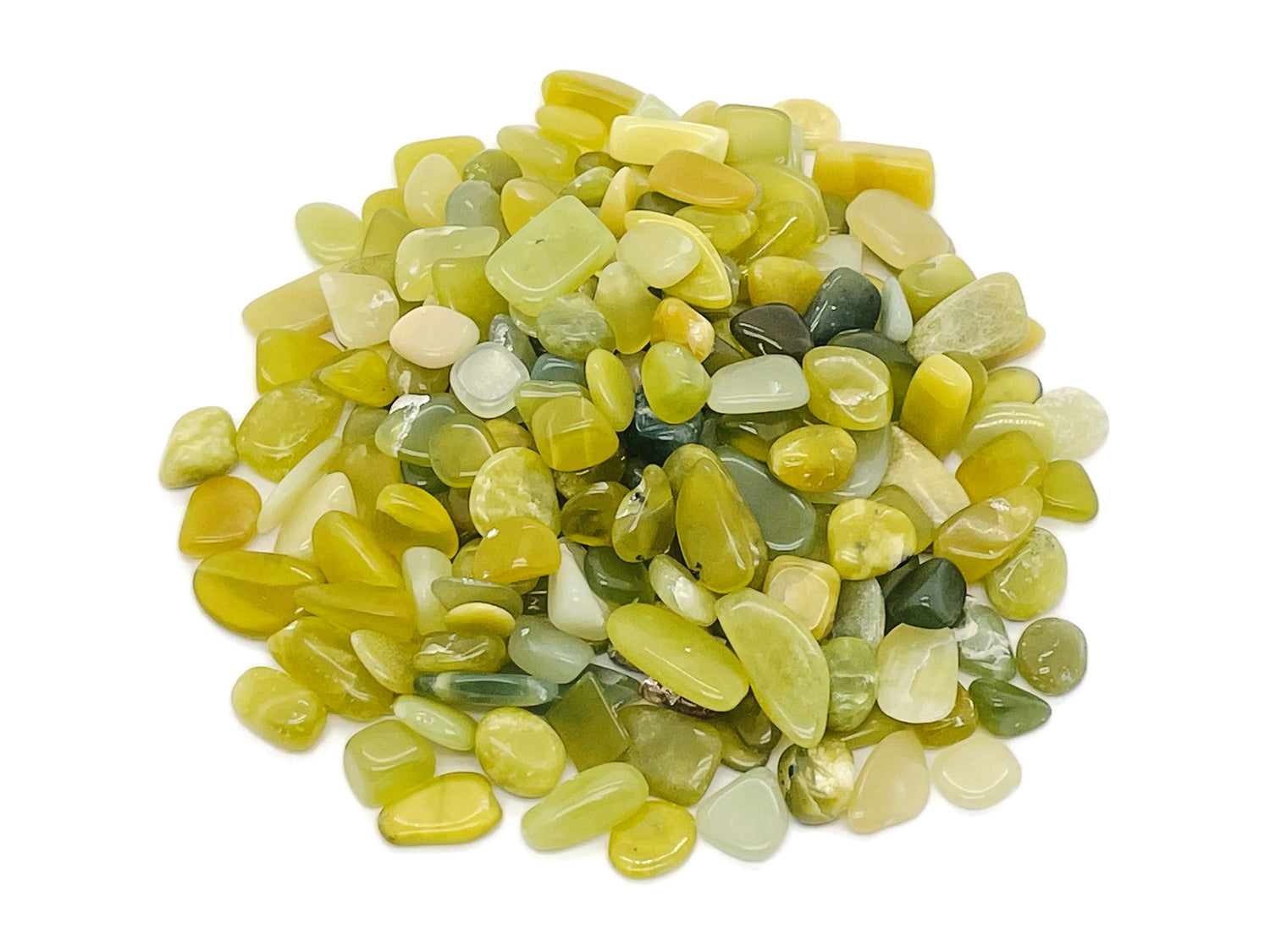 Serpentine Crystal Chips - Semi Tumbled Stone - Bulk - 7-12mm - CP1203