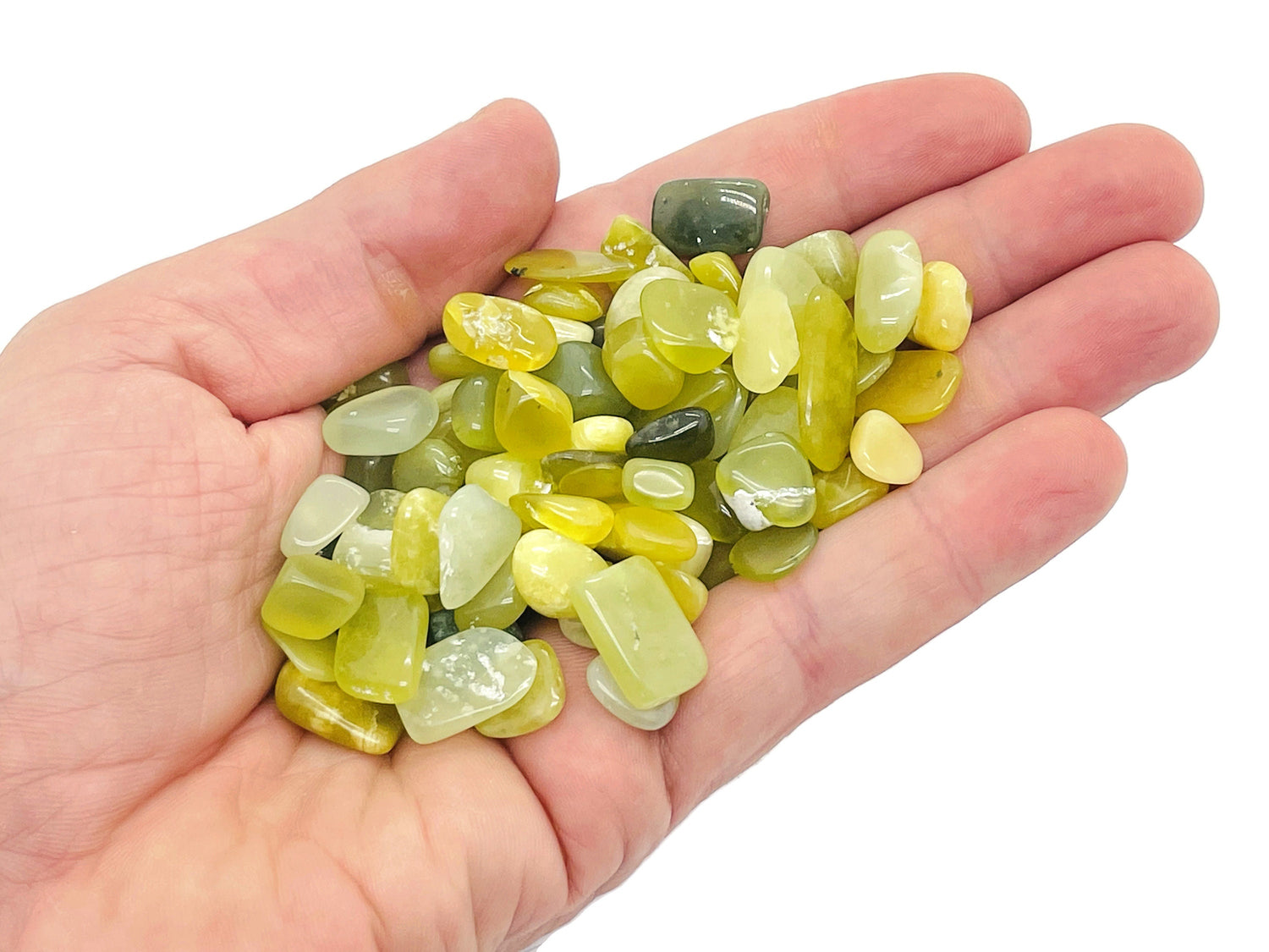 Serpentine Crystal Chips - Semi Tumbled Stone - Bulk - 7-12mm - CP1203