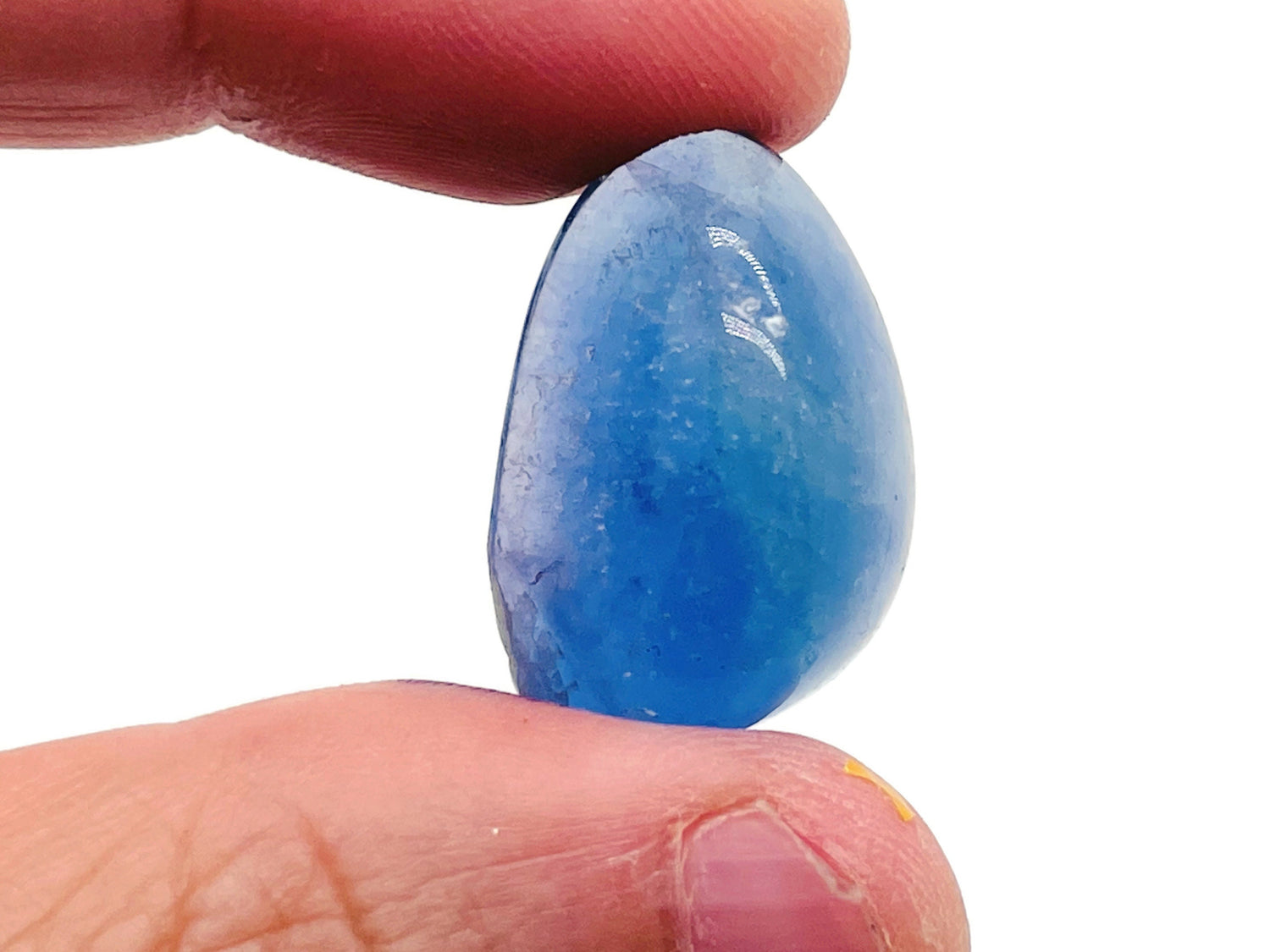 Pierre roulée de fluorite bleue ?€? Cristal de fluorite bleue - Pierre précieuse - Cristal ?€? Pierre de guérison ?€? TU1212