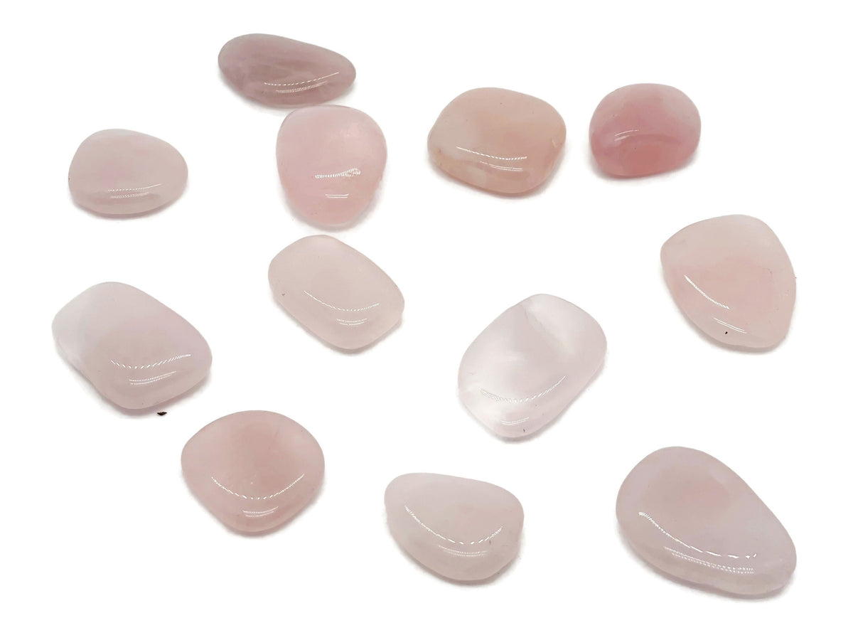 Rose Quartz flat gemstone slab from GemstoneGO showing a smooth, polished pink crystal gemstone with natural stone patterns.