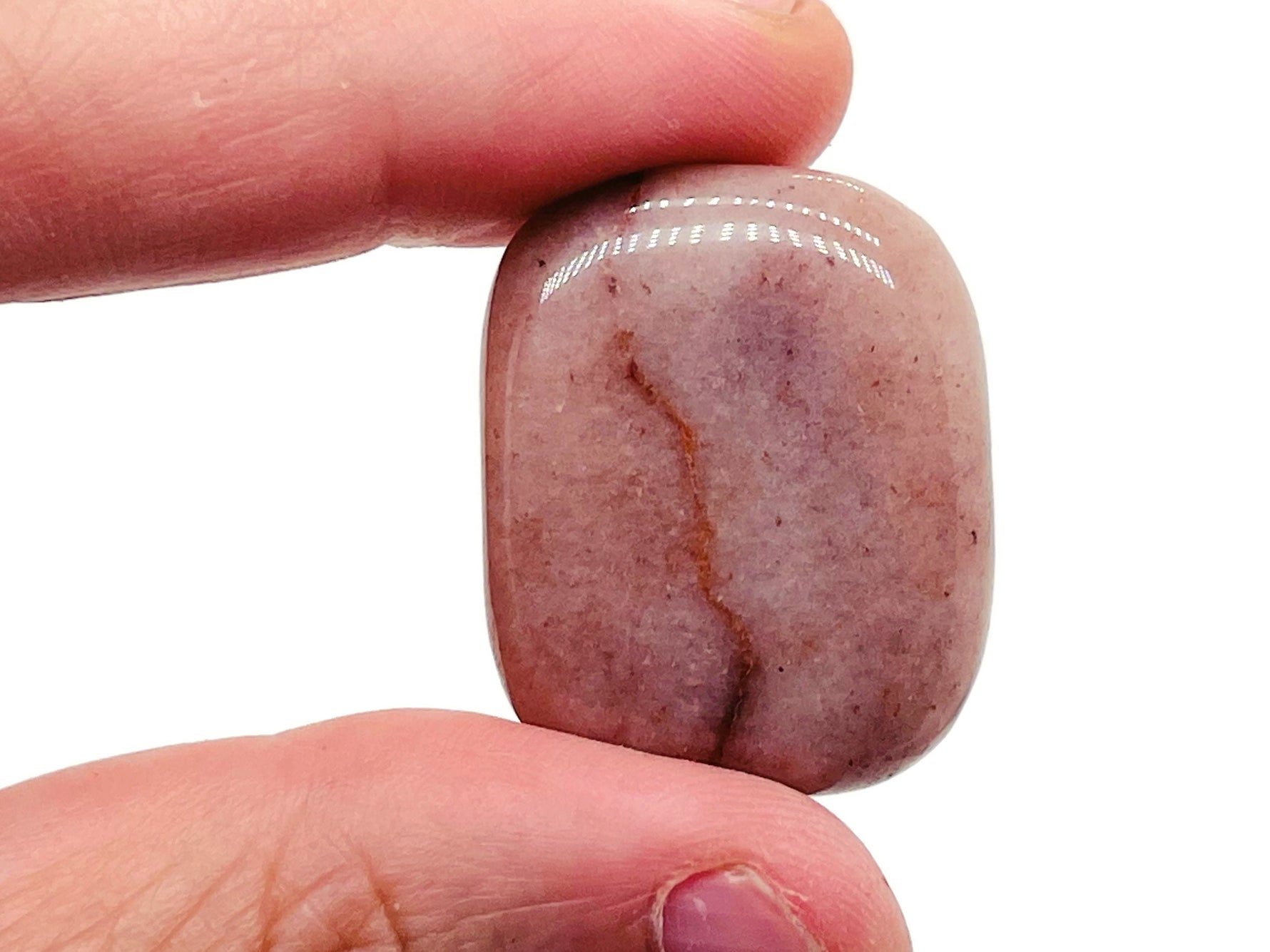 Purple aventurine flat gemstone slab from GemstoneGO, showcasing a smooth, polished purple crystal surface with natural stone patterns.