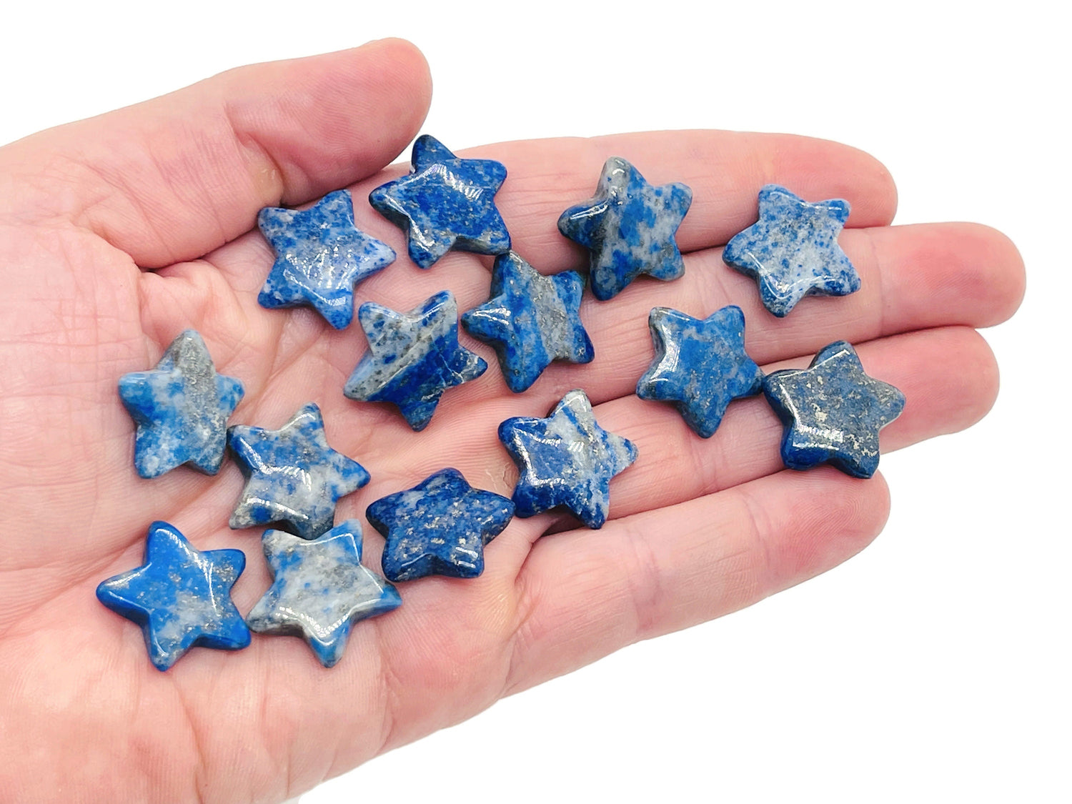 Pierre précieuse en lapis-lazuli en forme d'étoile ?€? Étoile sculptée ?€? Mini pierre de cristal en forme d'étoile ?€? Cristal de guérison ?€? 2 cm ?€? ST1005