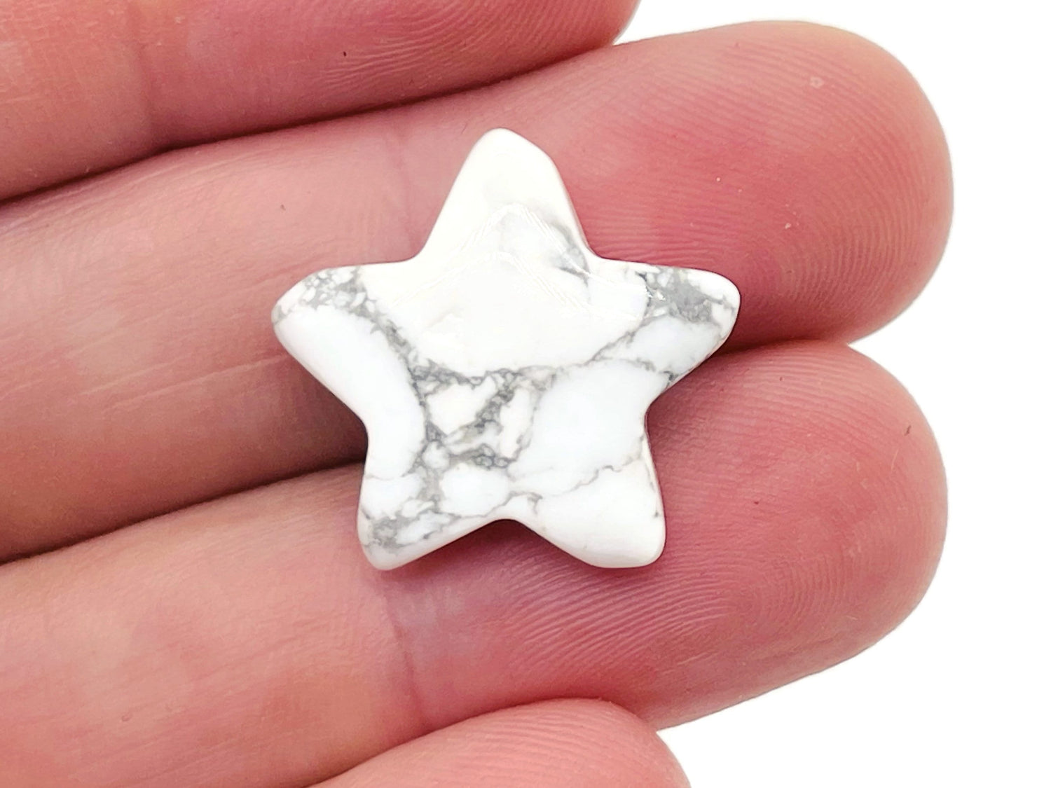 Howlite Star Gemstone - 20mm - ST1012