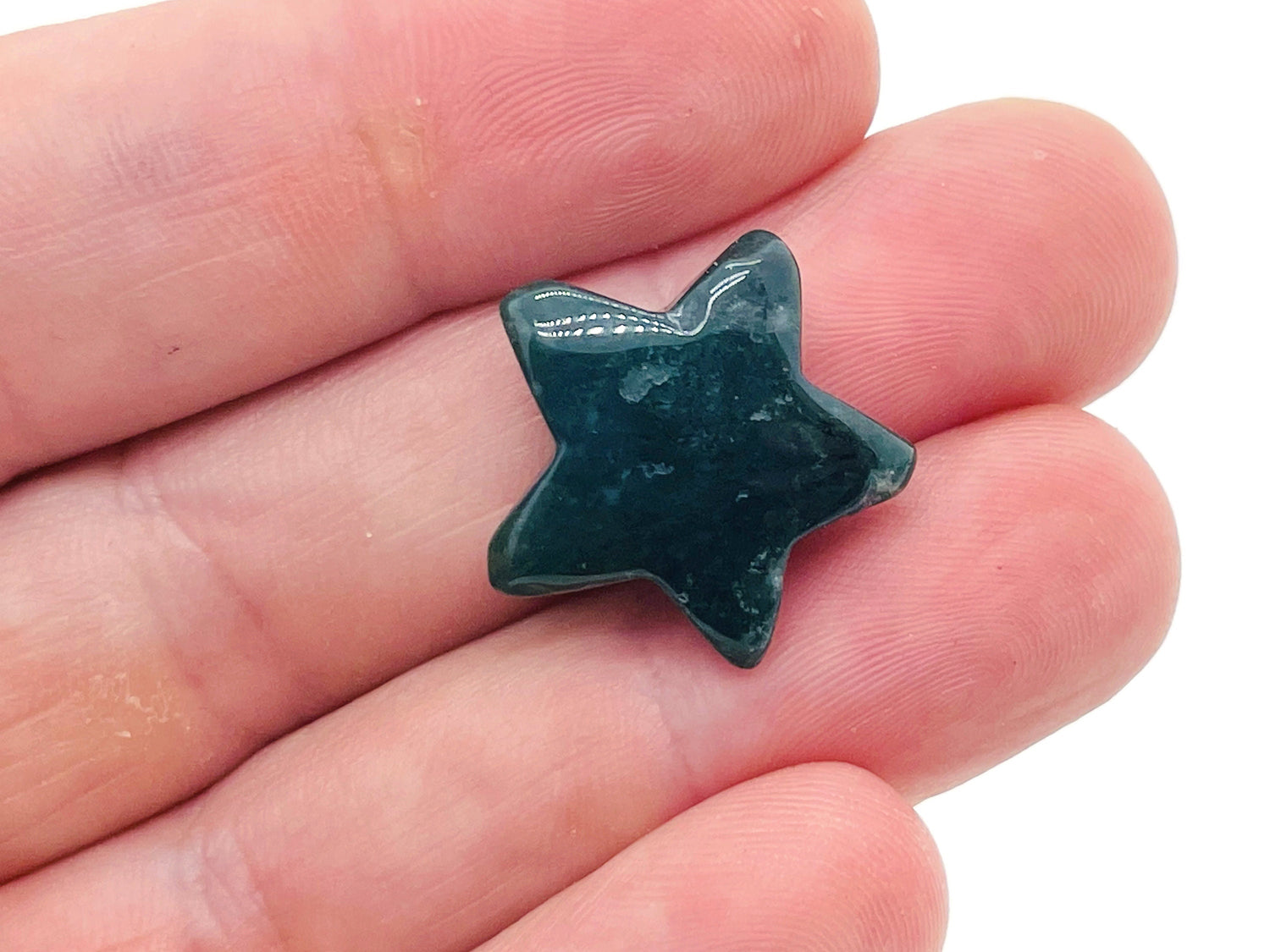 Moss Agate Star Gemstone - 20mm - ST1014