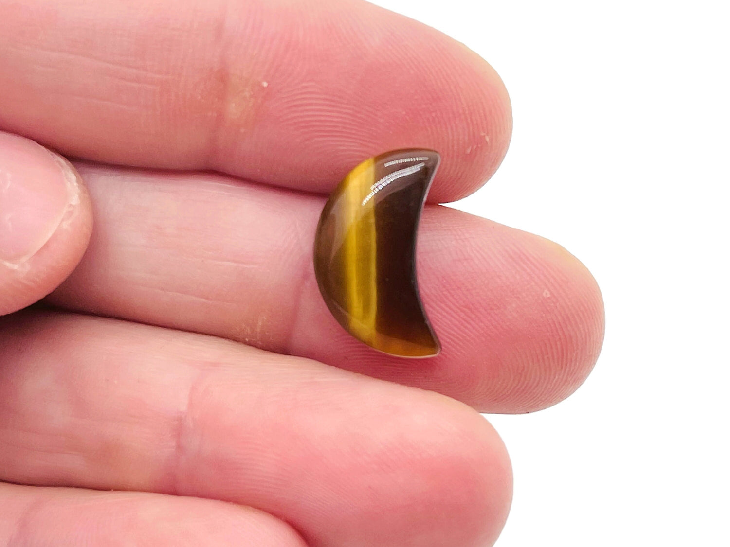 Tiger Eye Gemstone Moon - 20mm - MO1003