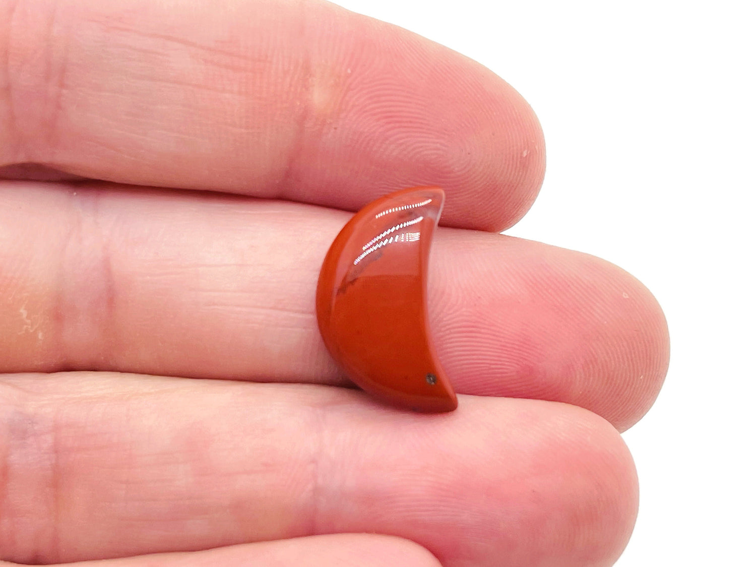 Red Jasper Gemstone Moon - 20mm - MO1011