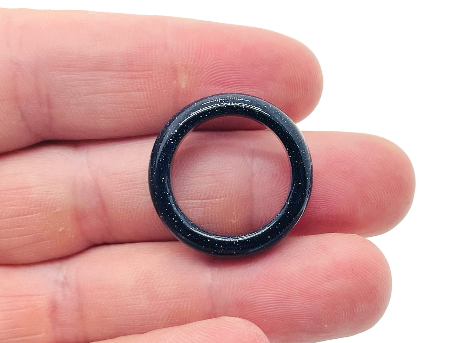 Anillo de cristal de goldstone azul - La mejor joyería - RI1009