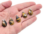 Tiger Eye crystal pendant, 20mm gemstone for jewelry making, from GemstoneGO, showing the polished, golden-brown stone.