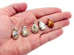 20mm Crazy Lace Agate crystal pendant by GemstoneGO, featuring vibrant, intricate lace patterns, ideal for jewelry making supplies.