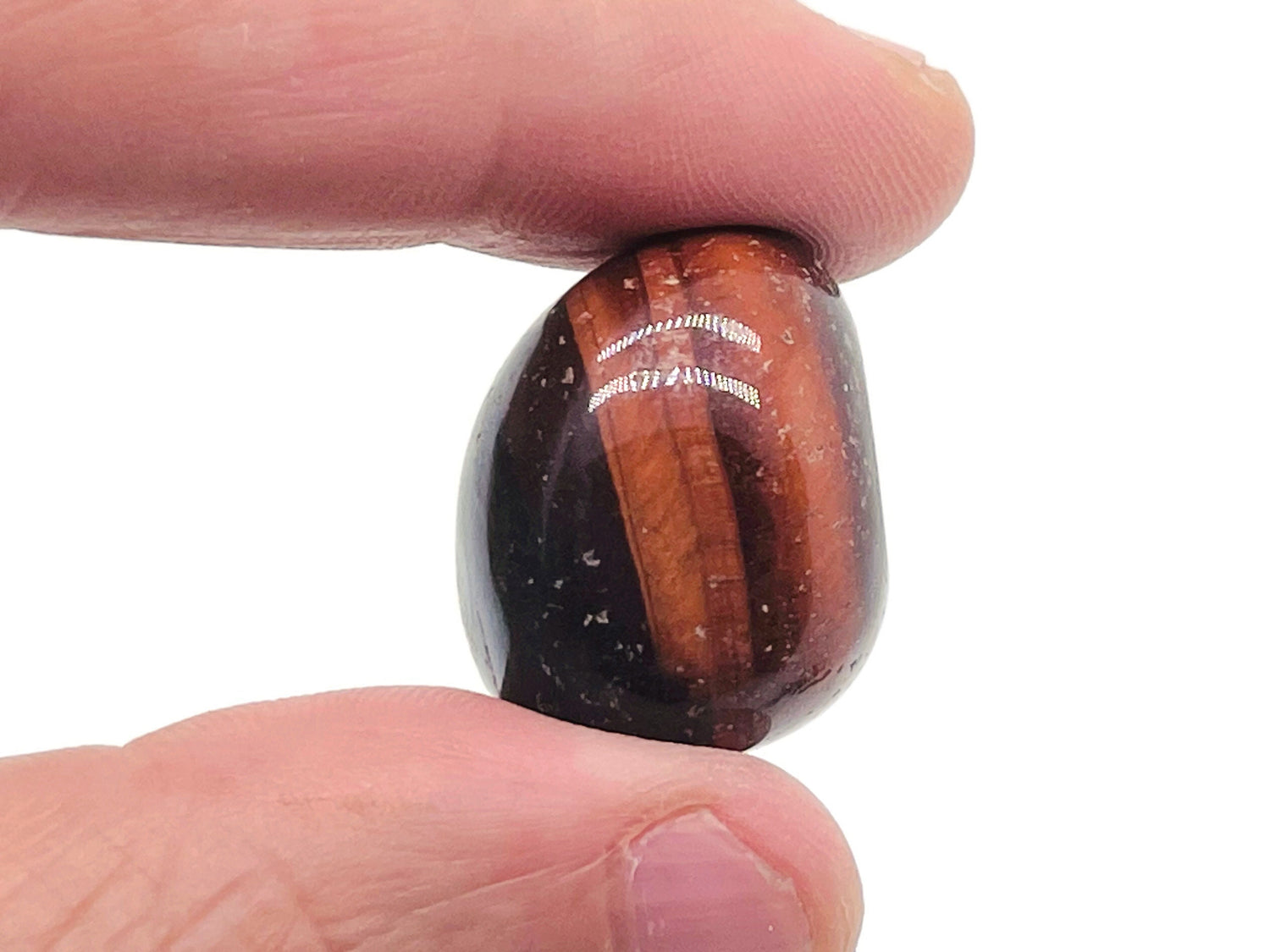 Pierre roulée œil de tigre rouge - Pierre roulée polie - Cristal pour bijoux - TU1202