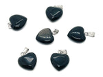 Mini obsidian heart pendant from GemstoneGO featuring a polished crystal heart charm for jewelry and accessories.