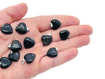 Mini obsidian heart pendant from GemstoneGO featuring a polished black crystal heart necklace.