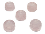 Rose quartz crystal sphere on a decorative stand, showcasing a carved gemstone perfect for home decor.