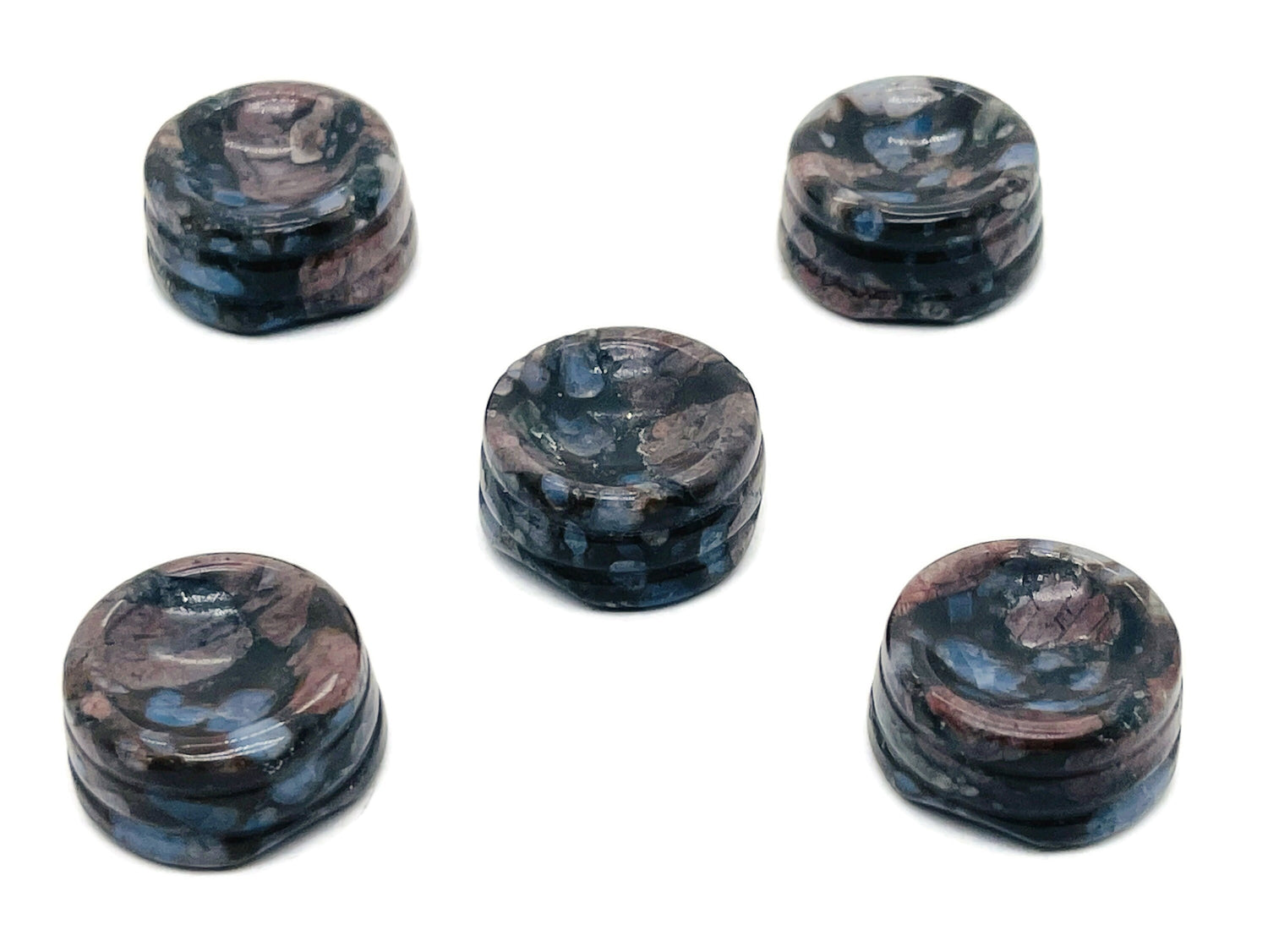 Que Sera Crystal Sphere Stand - Carved Gemstone - Blue Liberite - SD1008