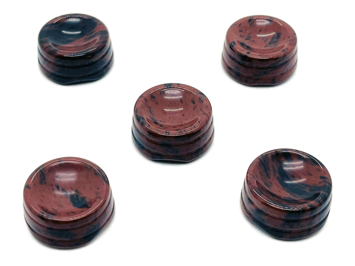 Mahogany Obsidian Crystal Sphere Stand - Carved Gemstone - Home Decor - SD1011