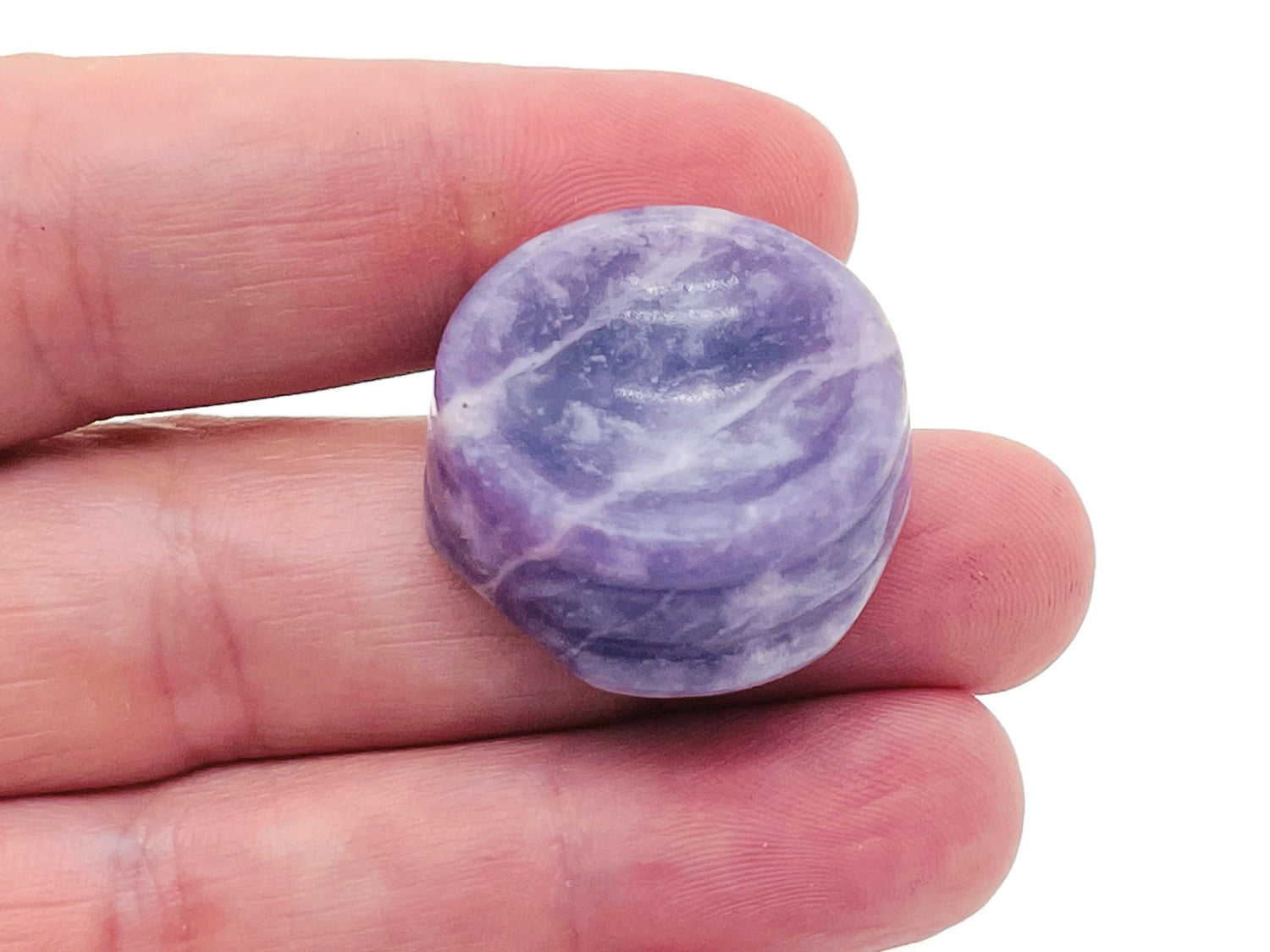 Lepidolite Crystal Sphere Stand - Carved Gemstone - Home Decor - SD1012