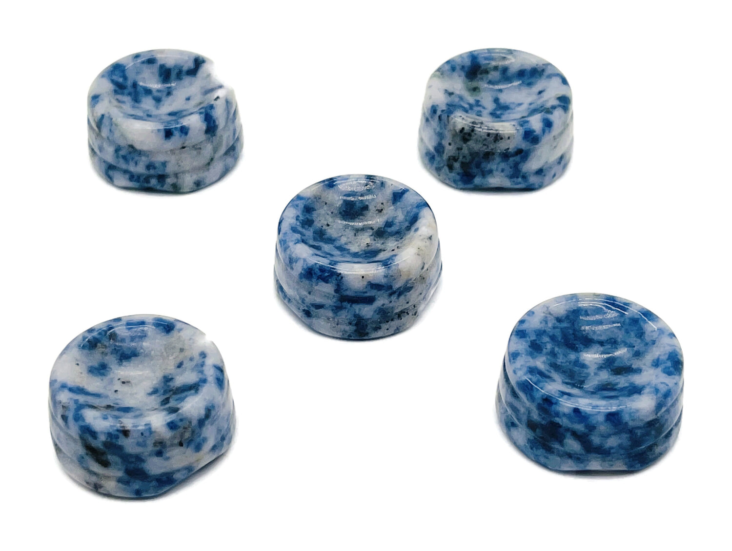 Blue Spot Jasper Crystal Sphere Stand - Carved Gemstone - Home Decor - SD1017