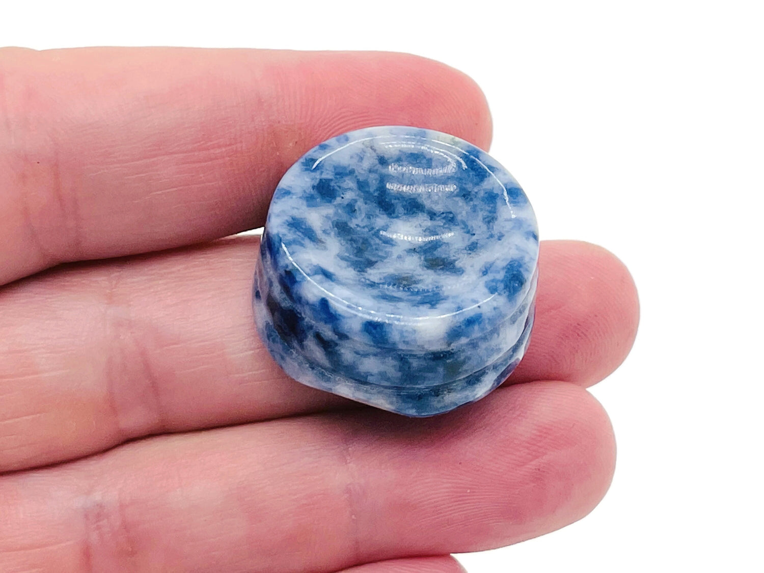 Blue Spot Jasper Crystal Sphere Stand - Carved Gemstone - Home Decor - SD1017
