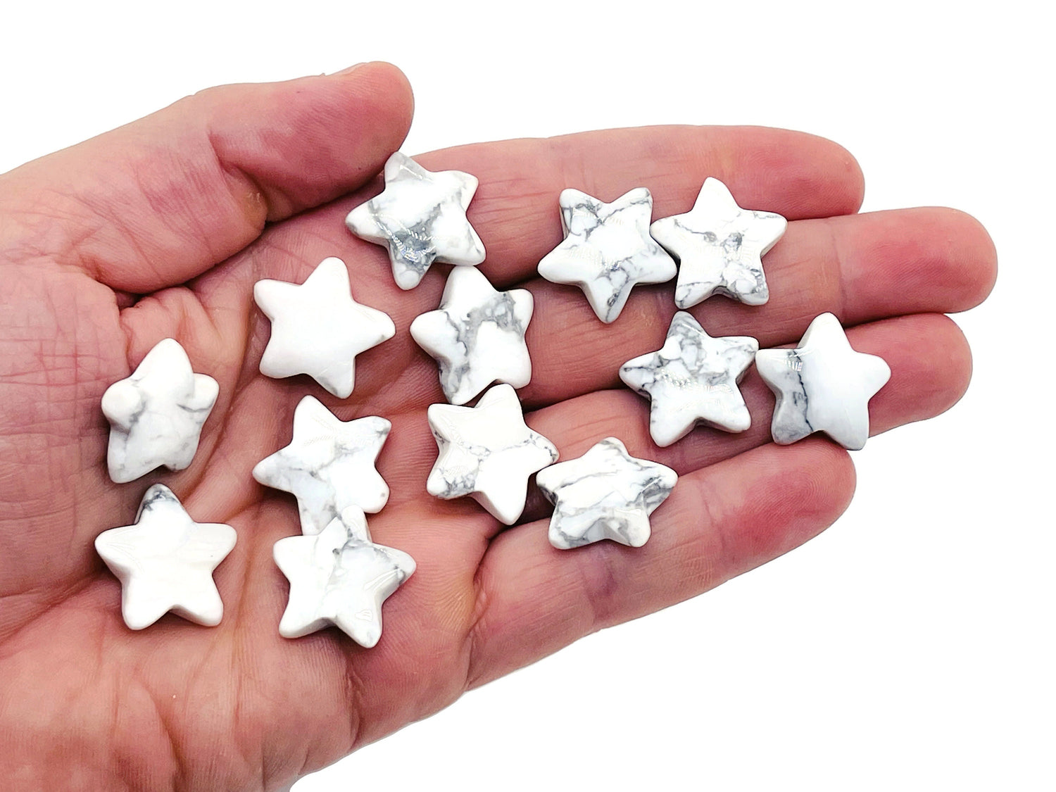 Howlite Star Gemstone - 20mm - ST1012