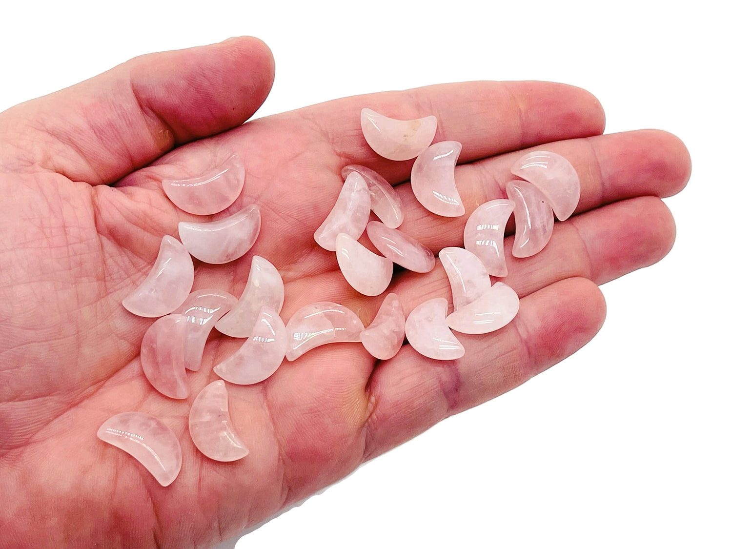 Rose Quartz Gemstone Moon -20mm - MO1002