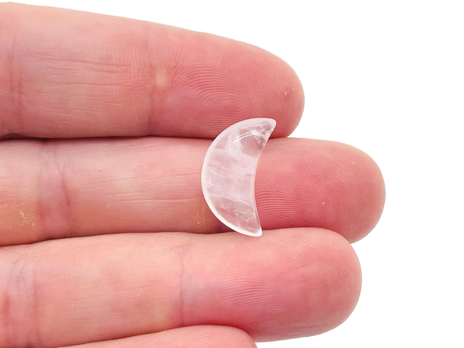 Clear Quartz Gemstone Moon - 20mm - MO1010