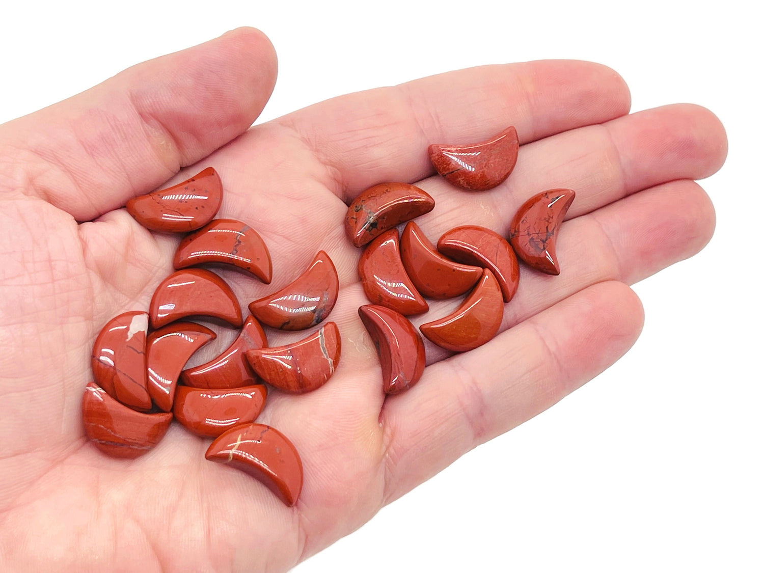Red Jasper Gemstone Moon - 20mm - MO1011